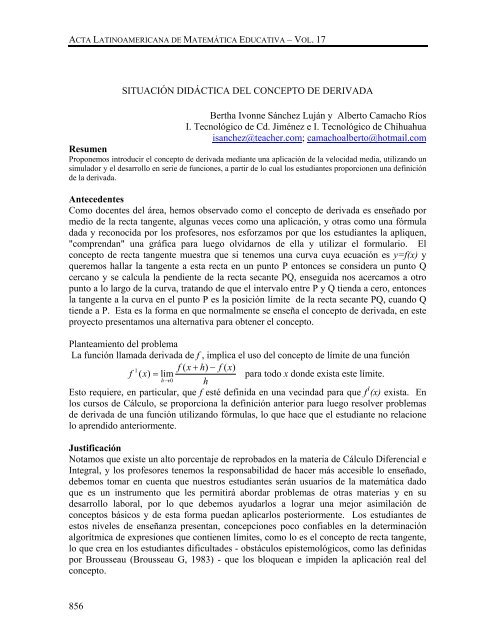 Descargar PDF - Comite Latinoamericano de Matematica Educativa