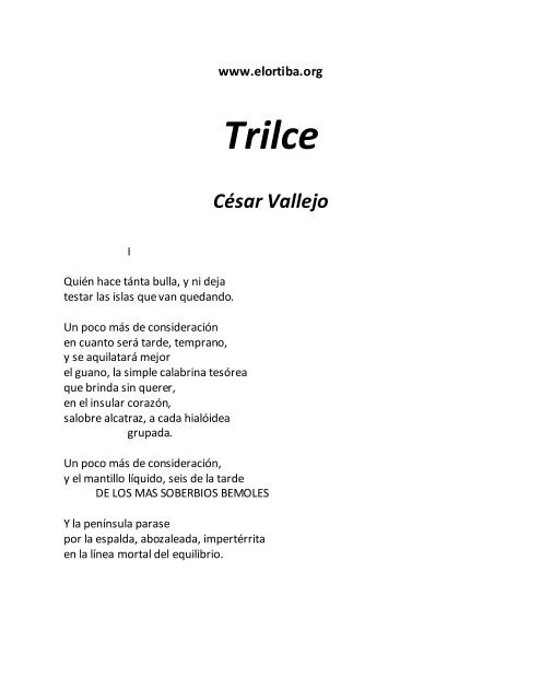 Trilce - El Ortiba