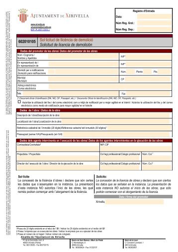 Sol·licitud llicència de demolicio.pdf - Ajuntament de Xirivella