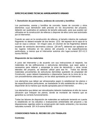 ESPECIFICACIONES TECNICAS DEL IDU-2005 - Scribd