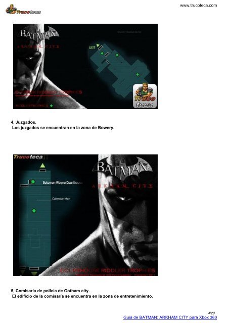 Guia de BATMAN: ARKHAM CITY para Xbox 360 - Trucoteca.com