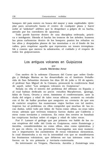 Los antiguos volcanes en Guipúzcoa 138/139 - Aranzadi