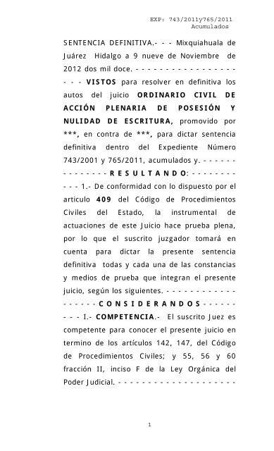 Sentencia Definitiva Mixquiahuala De Juarez Hidalgo A 9