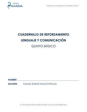 CUADERNILLO DE REFORZAMIENTO LENGUAJE Y ... - Codesin