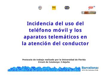 Informe RACC sobre las distracciones al volante 2003