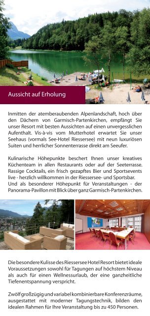 Resortprospekt PDF (2,5 mb) - Riessersee Hotel