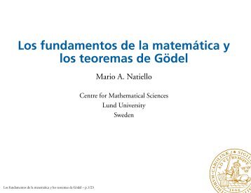 Los fundamentos de la matemática y los teoremas de Gödel