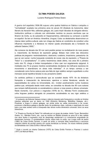 ÚLTIMA POESÍA GALEGA - Asociación de Escritores en Lingua ...