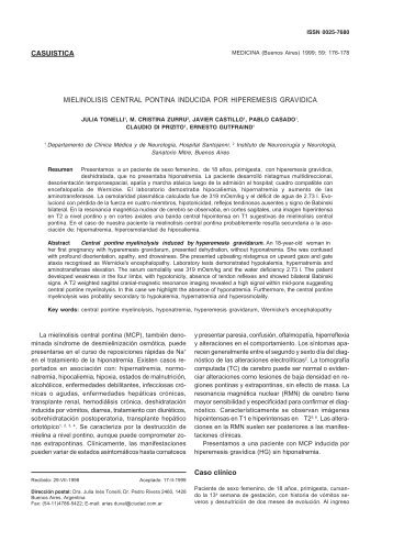 MIELINOLISIS CENTRAL PONTINA INDUCIDA POR HIPEREMESIS ...