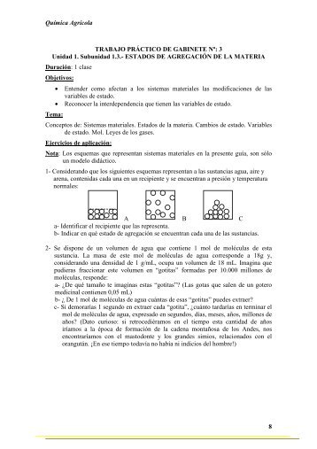 Química Agrícola 8 TRABAJO PRÁCTICO DE GABINETE Nº: 3 ...