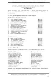 Acta de la Décimo Octava Sesión Ordinaria - Facultad de Medicina