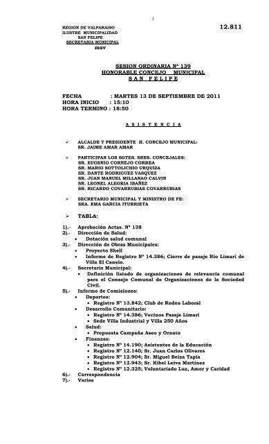 Acta 139.pdf - Sitio Web de Transparencia I.Municipalidad de San ...