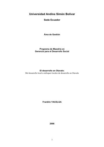 T390-MGD-Yacelga-El desarrollo en Otavalo.pdf - Repositorio ...