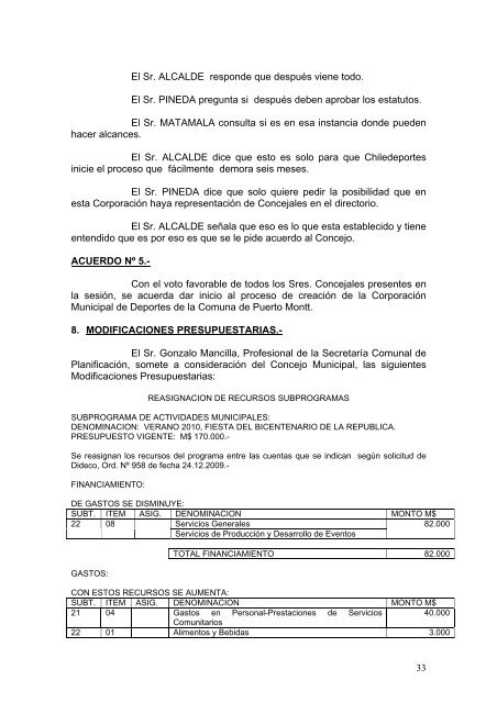 ACTA Nº 01. - Transparencia Municipal - Municipalidad de Puerto ...