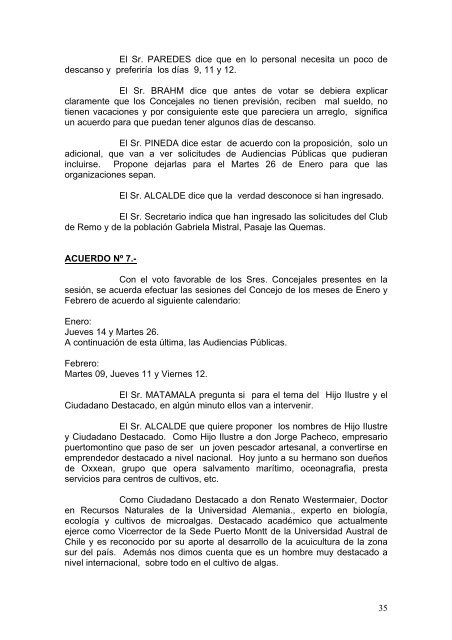 ACTA Nº 01. - Transparencia Municipal - Municipalidad de Puerto ...