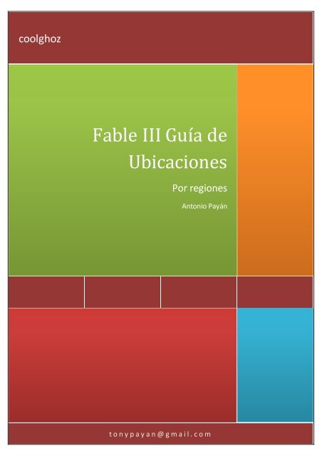 Fable III Guía de Ubicaciones - Fable 3