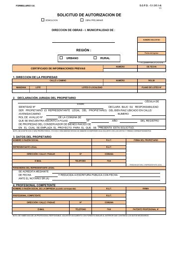 Solicitud de Demolición y Obras preliminares - I. Municipalidad de ...