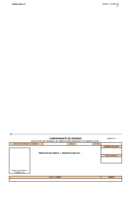 Solicitud de Demolición y Obras preliminares - I. Municipalidad de ...