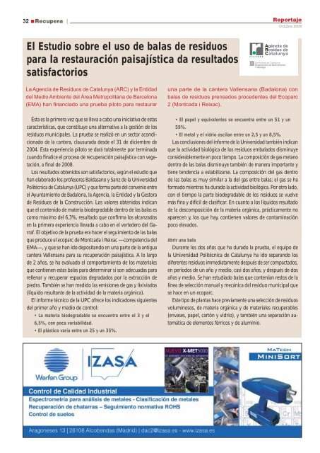 La Gestión de Residuos de la Construcción y Demolición: un sector ...