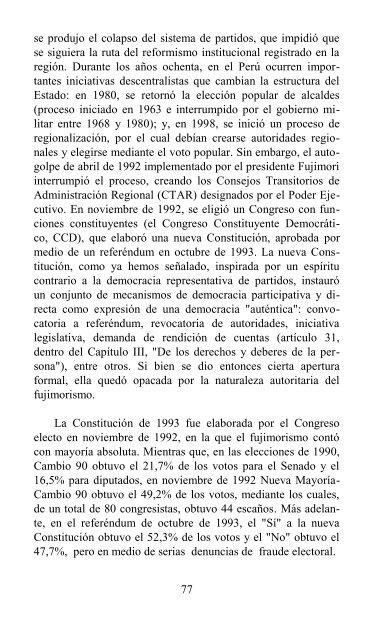 Democracia sin partidos. Perú 2000-2005 - Instituto de Estudios ...