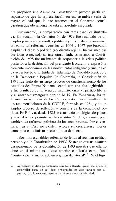 Democracia sin partidos. Perú 2000-2005 - Instituto de Estudios ...