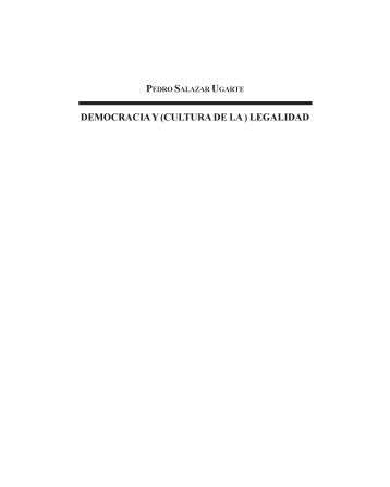 Cuaderno No25. Democracia y (Cultura de la) Legalidad