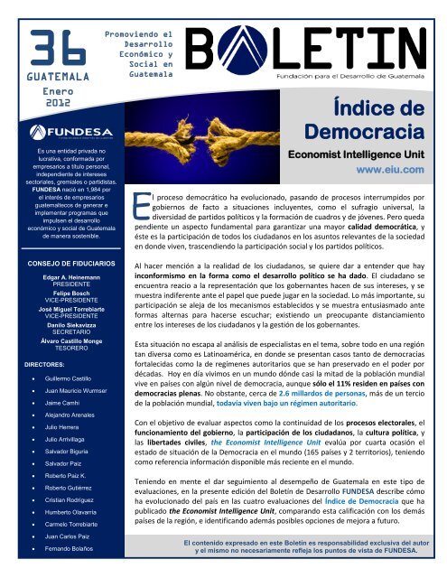 36 - Índice de Democracia - Fundesa