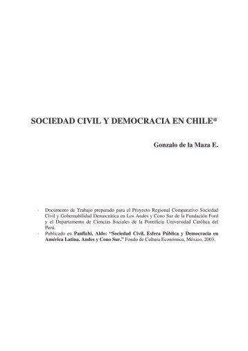 Sociedad civil y democracia en Chile.
