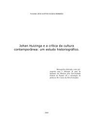 Johan Huizinga ea crítica da cultura contemporânea - Curso de ...