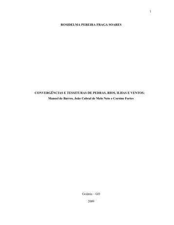 Manoel de Barros, João Cabral - Mestrado e Doutorado em Letras e ...