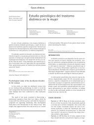 Estudio psicológico del trastorno distímico en la mujer - Actas ...