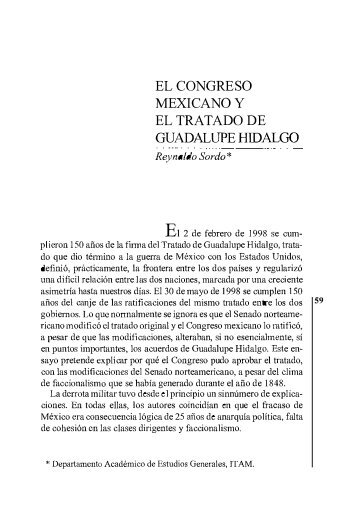 el congreso mexicano y el tratado de guadalupe ... - Biblioteca - Itam