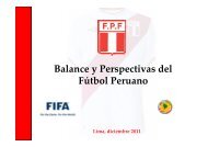 Balance y Perspectivas del y p Fútbol Peruano - FPF