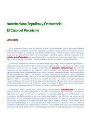 Autoritarismo Populista y Democracia: El Caso del Peronismo