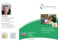 Klinische Studien am Brustzentrum Altmark - Altmark-Klinikum