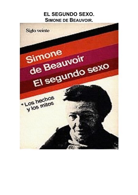 EL SEGUNDO SEXO - Segobver.gob.mx