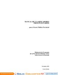 manual de clasificadores presupuestarios - Ministerio de Economía ...