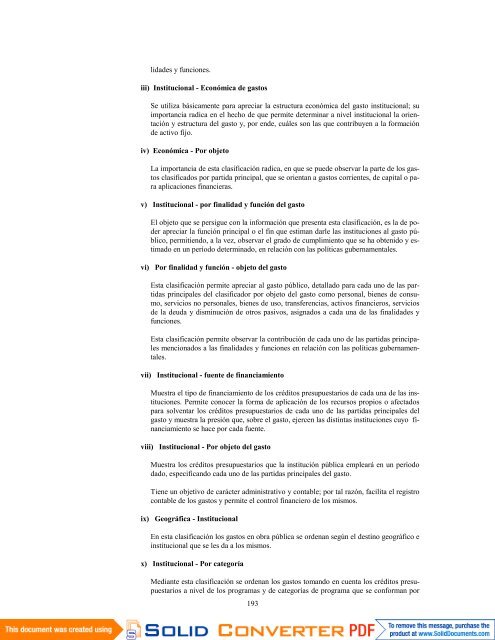 manual de clasificadores presupuestarios - Ministerio de Economía ...