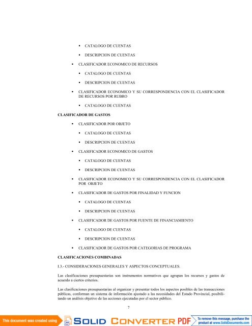 manual de clasificadores presupuestarios - Ministerio de Economía ...