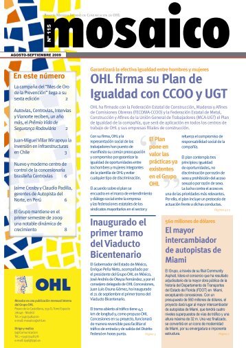 En este número OHL firma su Plan de Igualdad con CCOO y UGT