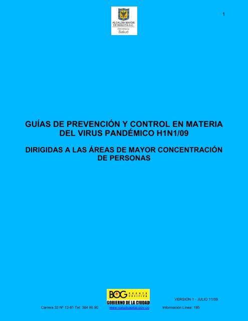 guías de prevención y control en materia del virus pandémico h1n1/09