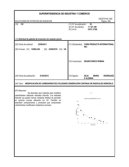 GACETA DE LA PROPIEDAD INDUSTRIAL - Superintendencia de ...