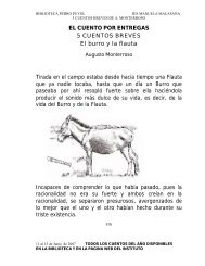 EL CUENTO POR ENTREGAS 5 CUENTOS BREVES El burro y la ...