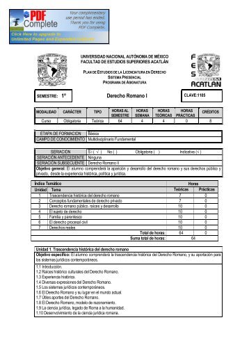 Derecho Romano I - UNAM