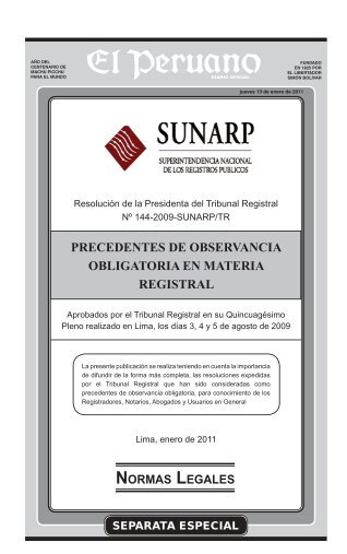 precedentes de observancia obligatoria en ... - Gaceta Jurídica