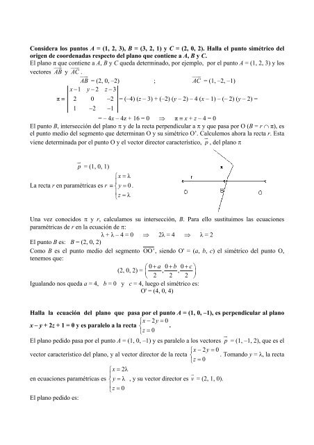 GEOMETRÍA ANALÍTICA DEL ESPACIO