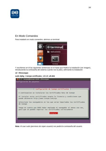 Guía de instalación de Certificado Digital IZENPE para Ubuntu 12.04