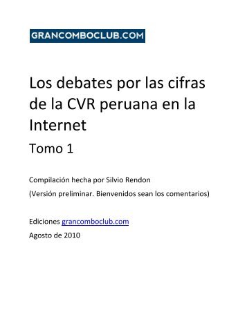 Los debates por las cifras de la CVR peruana ... - Gran Combo Club