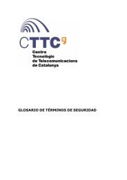GLOSARIO DE TÉRMINOS DE SEGURIDAD - CTTC