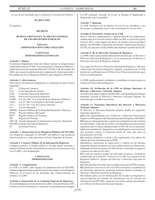 Decreto No. 13-2013- Reglamento Ley No. 698, Ley general de los ...